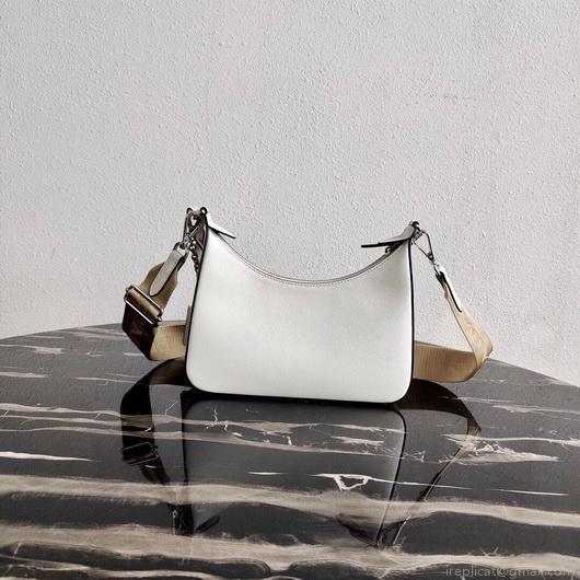 Prada 1BH204 Prada Re-Edition 2005 Saffiano leather Bag in White Silver