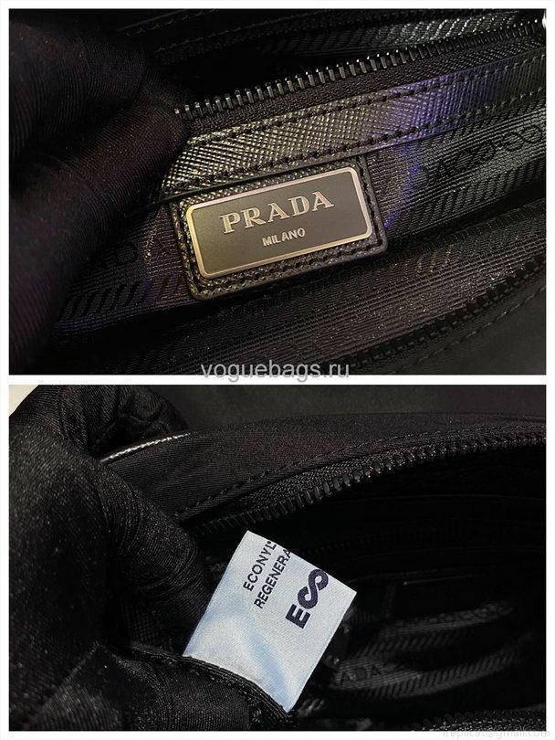 Prada 2VD041 Re Nylon And Saffiano Leather Shoulder Bag in Black