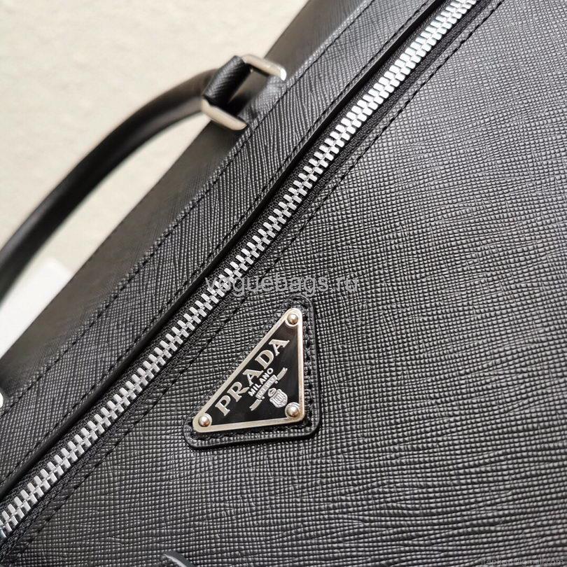 Prada 2VG044 Saffiano Leather Tote Bag in Black