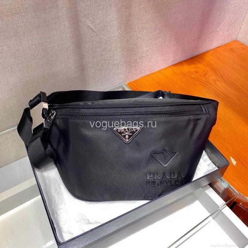 Prada 2VL033 Nylon and Saffiano leather belt Bag in Black