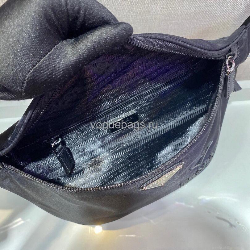 Prada 2VL033 Nylon and Saffiano leather belt Bag in Black