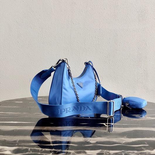 Prada 1BH204 Prada Re-Edition 2005 Nylon Bag Blue