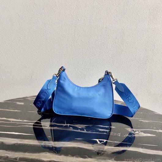Prada 1BH204 Prada Re-Edition 2005 Nylon Bag Blue