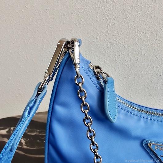 Prada 1BH204 Prada Re-Edition 2005 Nylon Bag Blue
