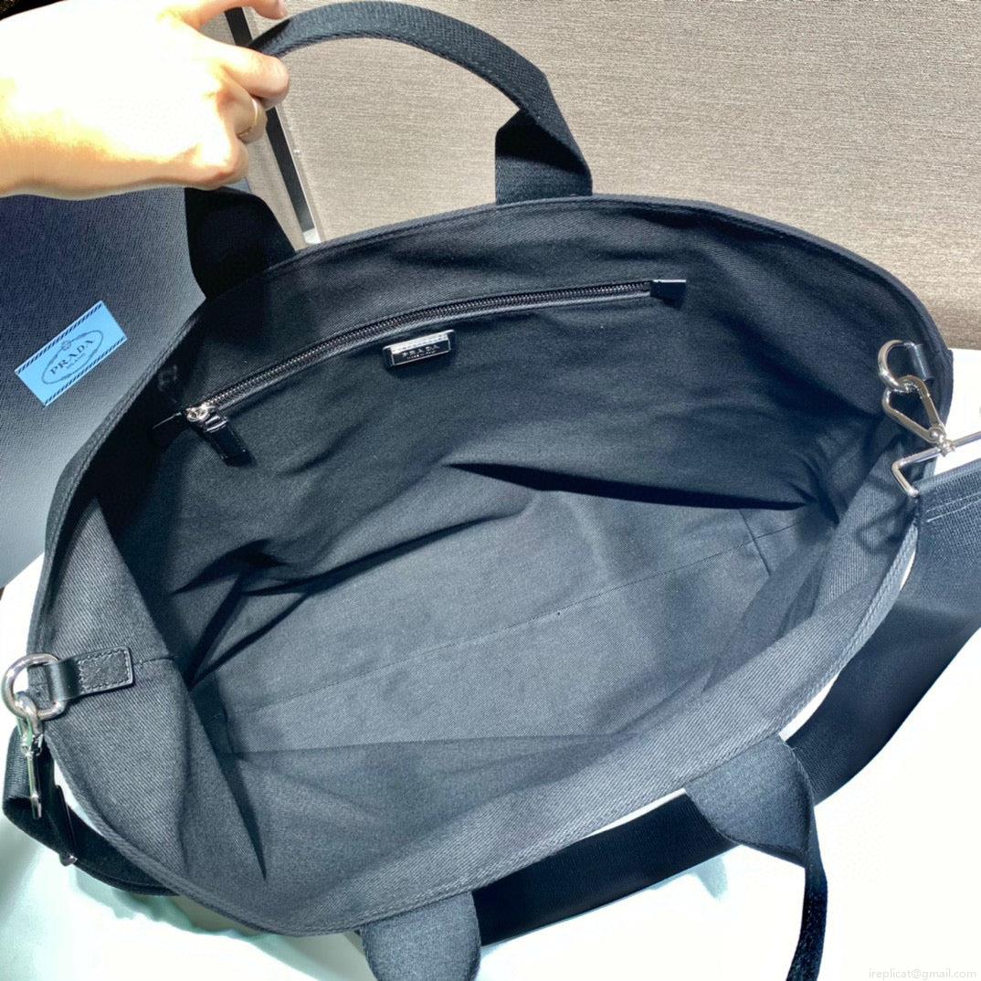 Prada 1BG395 Drill tote Shoulder bag Black
