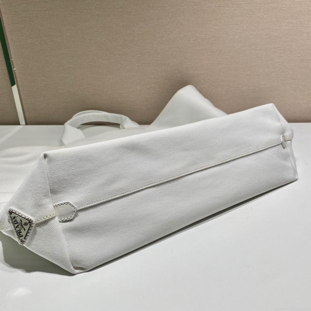 Prada 1BG395 Drill tote Shoulder bag White