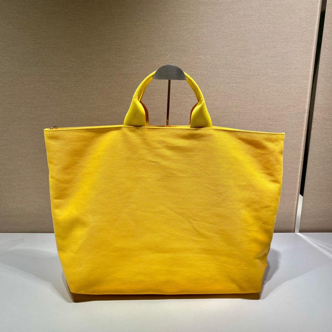 Prada 1BG395 Drill tote Shoulder bag Yellow