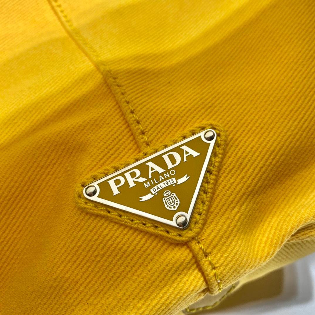 Prada 1BG395 Drill tote Shoulder bag Yellow