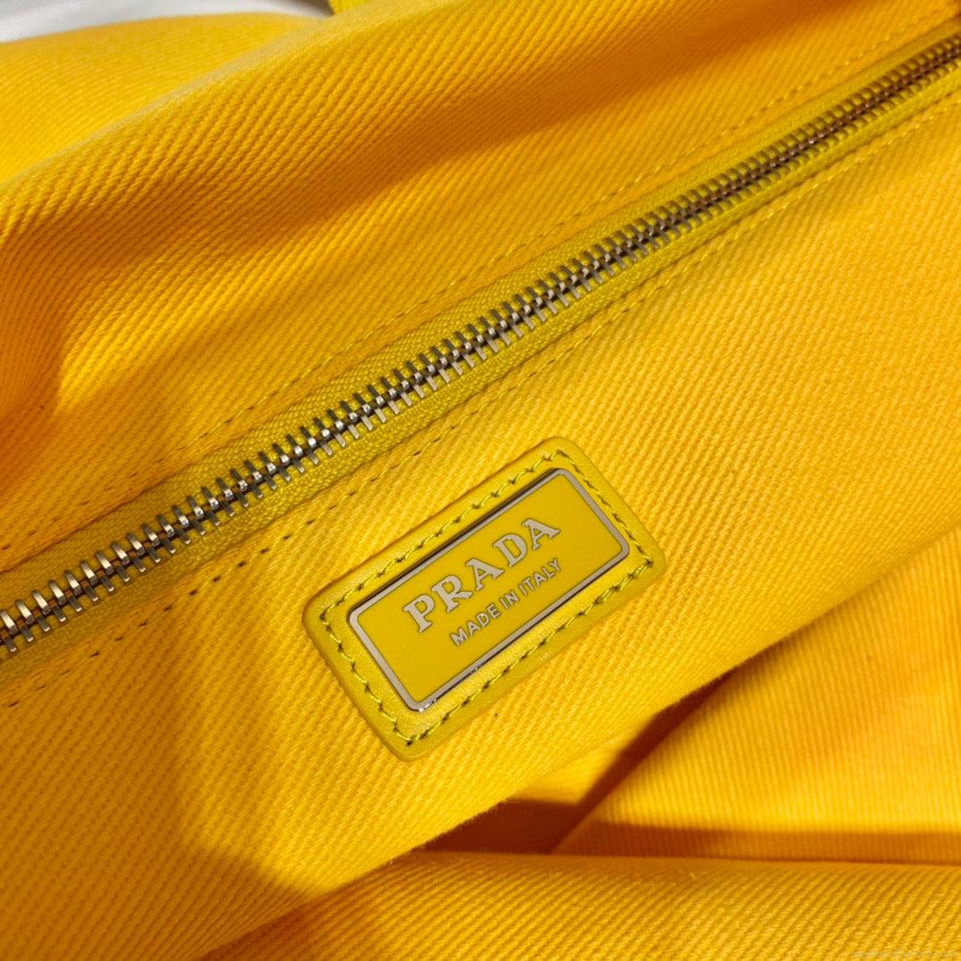 Prada 1BG395 Drill tote Shoulder bag Yellow
