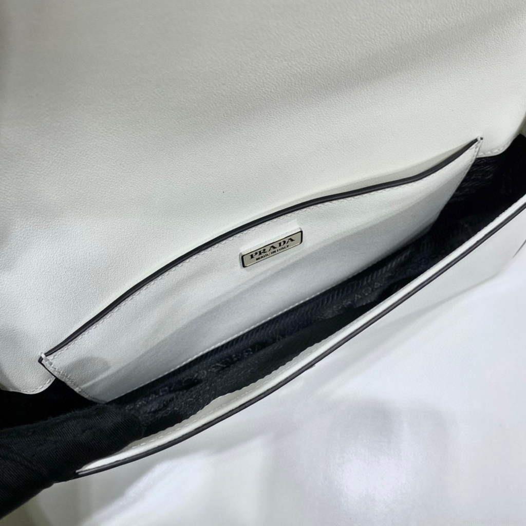 Prada 1BD323 Brushed leather Prada Femme bag White