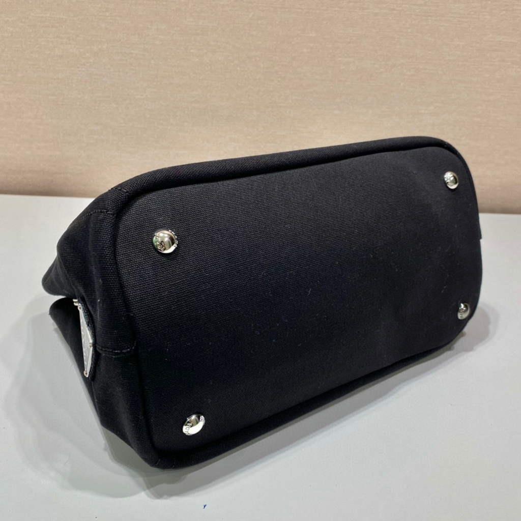 Prada 1BG439 Denim Tote bag black