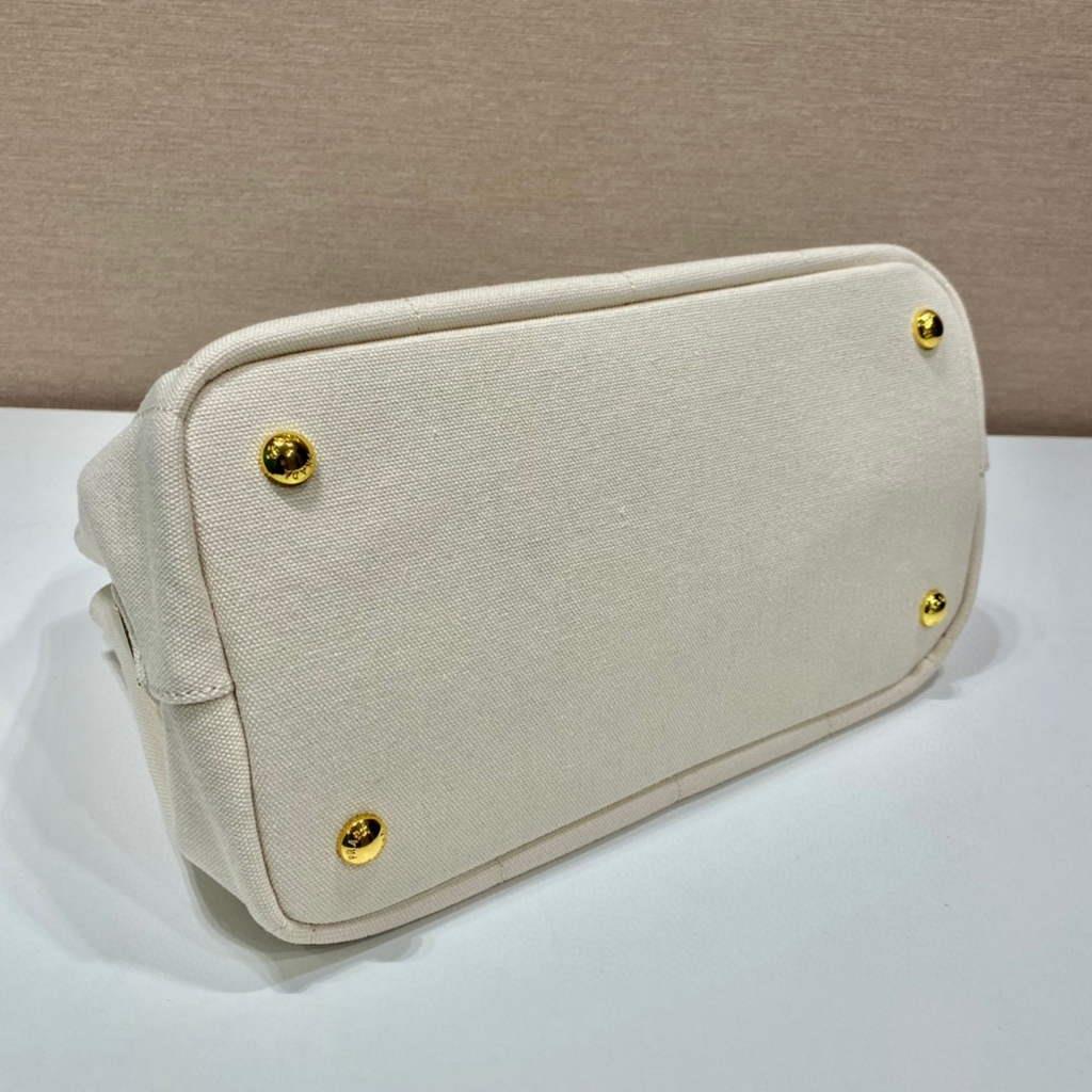 Prada 1BG439 Denim Tote bag White