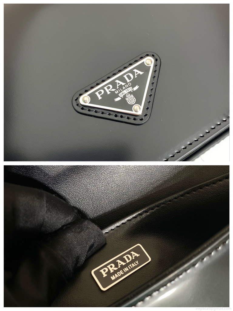 Prada 1BD323 Brushed leather Prada Femme bag Black