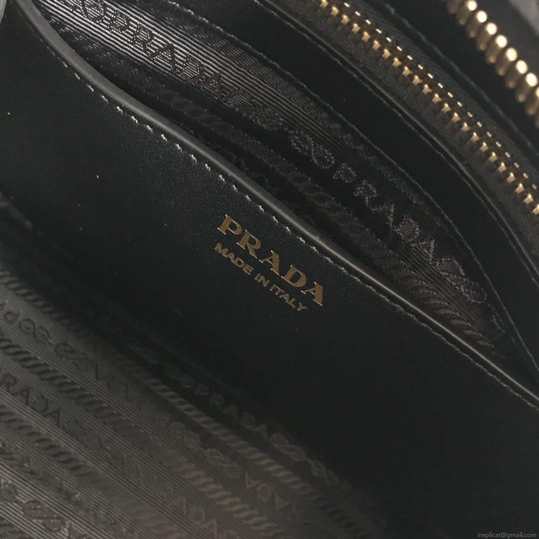 Prada 1BA046 Medium Esplanade Leather Tote Bag Red and Black
