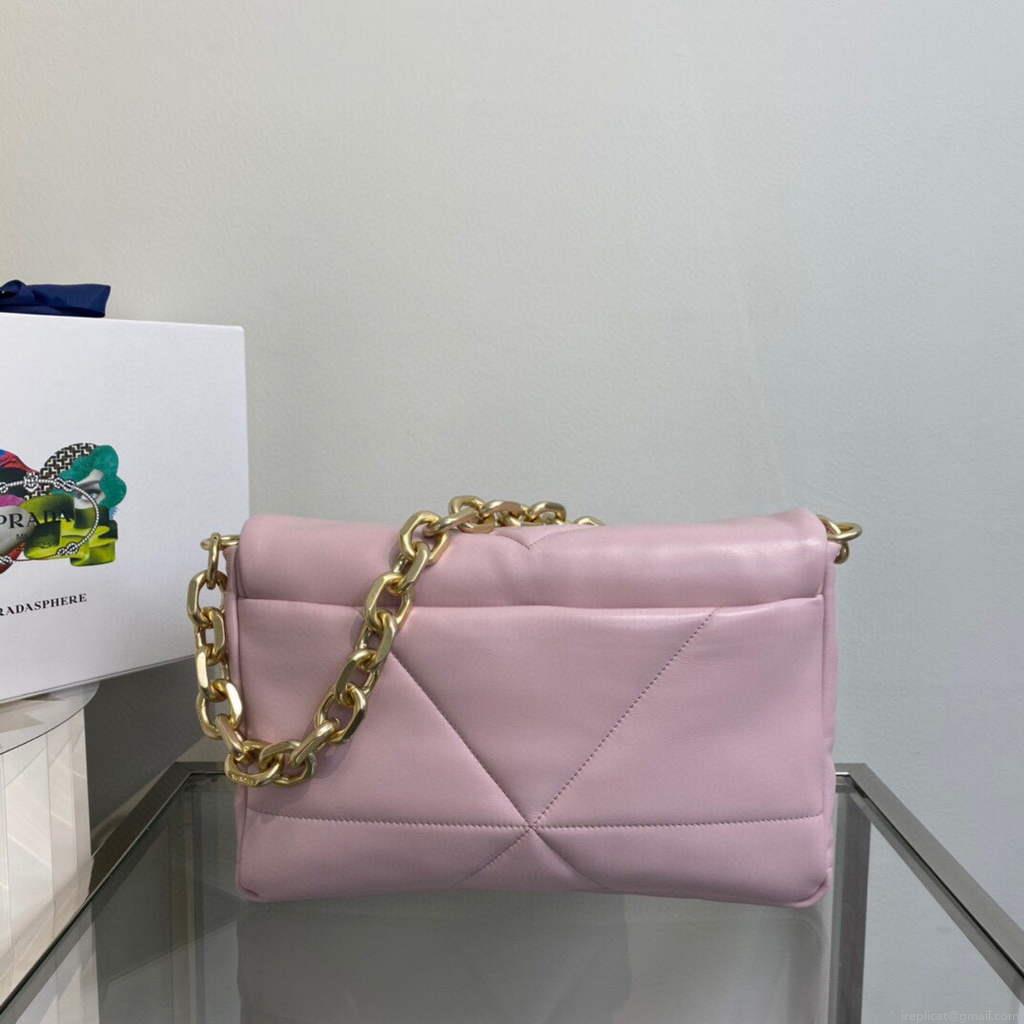 Prada Padded nappa leather shoulder bag 1BD306 Pink