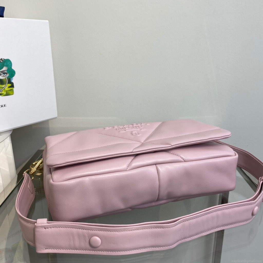 Prada Padded nappa leather shoulder bag 1BD306 Pink