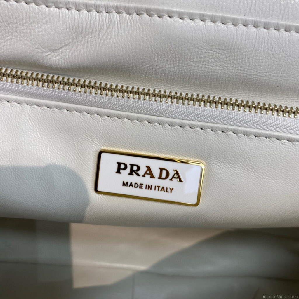 Prada Padded nappa leather shoulder bag 1BD306 Beige