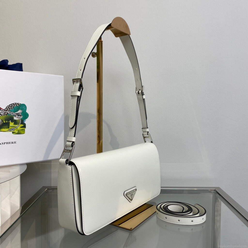 Prada Brushed leather Prada Femme 1BD323 White