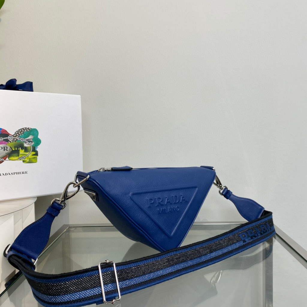 Prada Saffiano Prada Triangle bag 2VH155 Blue