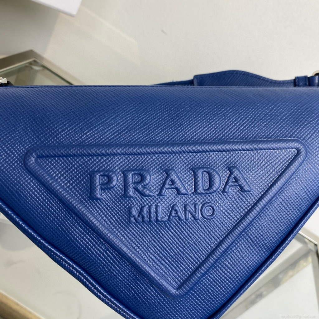 Prada Saffiano Prada Triangle bag 2VH155 Blue