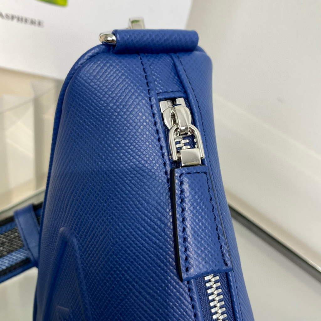 Prada Saffiano Prada Triangle bag 2VH155 Blue