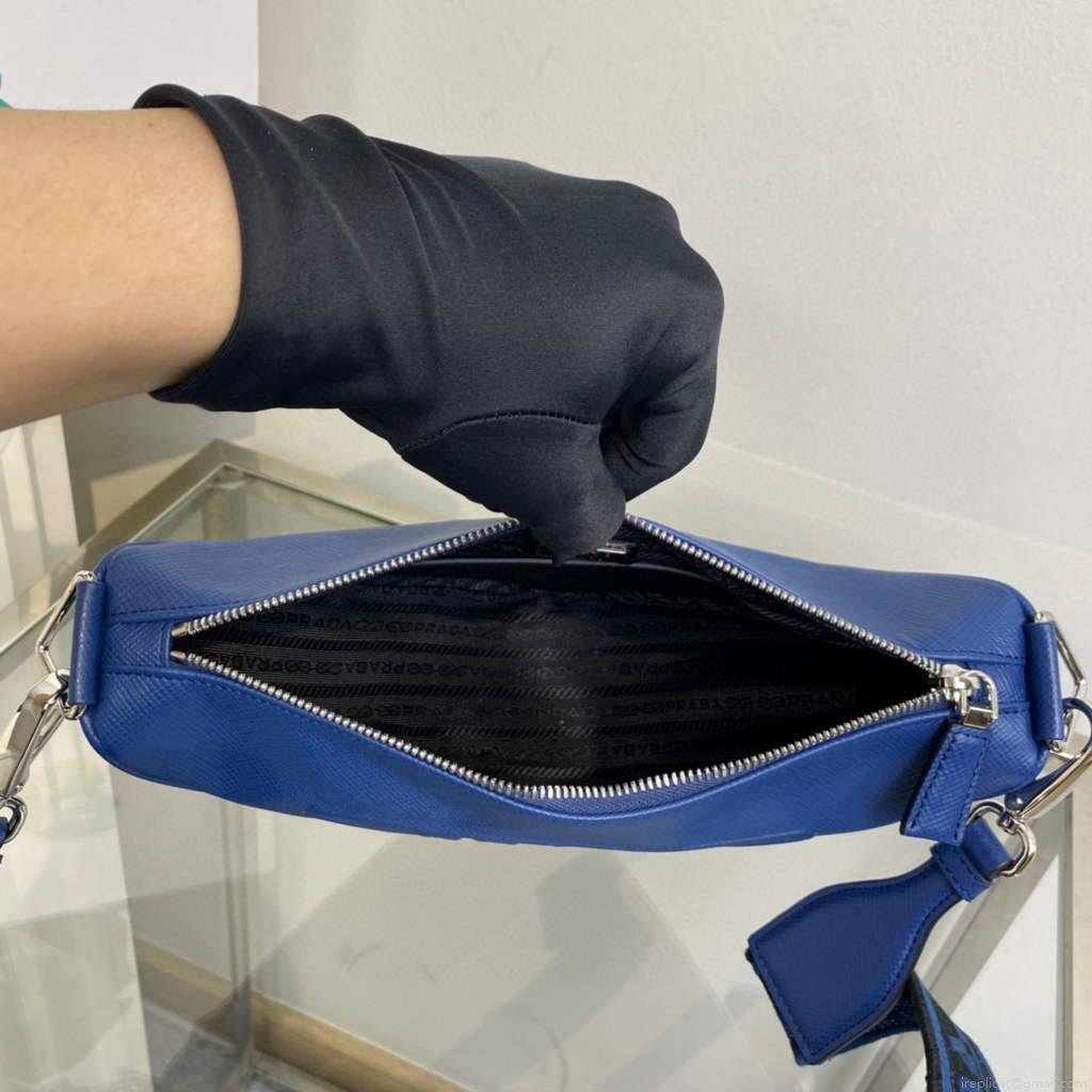 Prada Saffiano Prada Triangle bag 2VH155 Blue