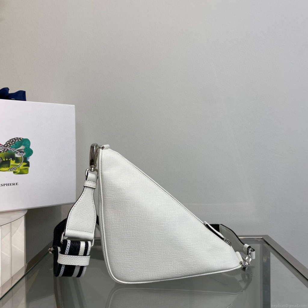 Prada Saffiano Prada Triangle bag 2VH155 White