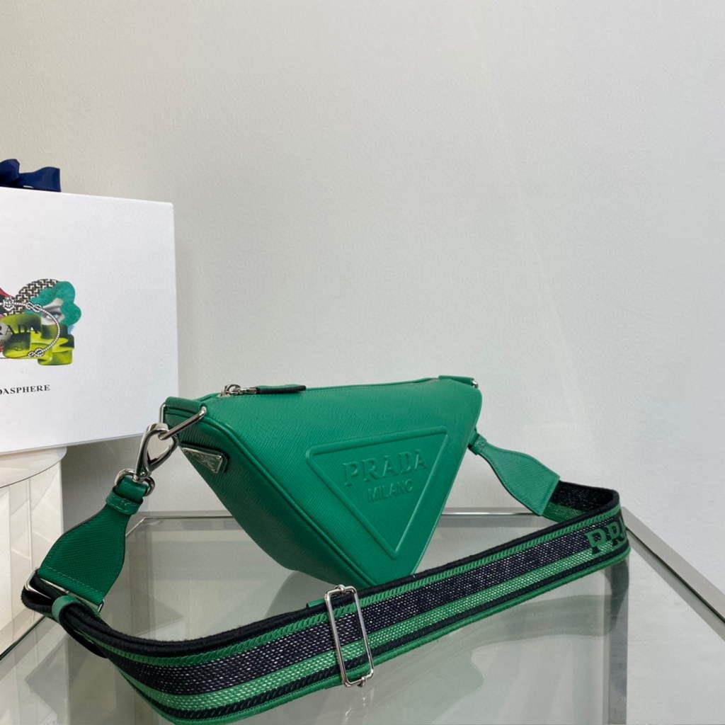 Prada Saffiano Prada Triangle bag 2VH155 Green