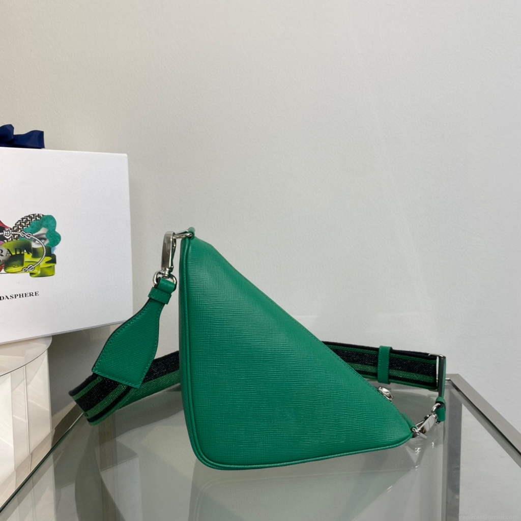 Prada Saffiano Prada Triangle bag 2VH155 Green