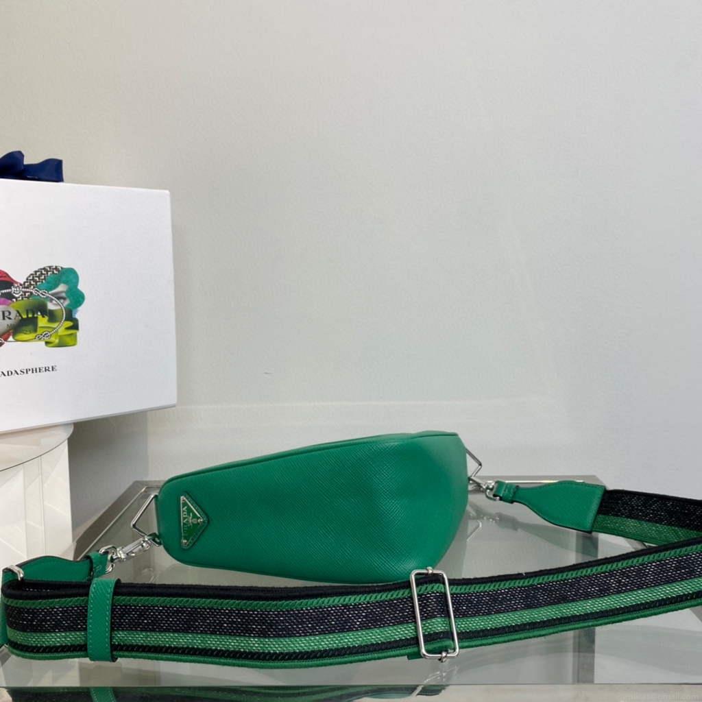 Prada Saffiano Prada Triangle bag 2VH155 Green