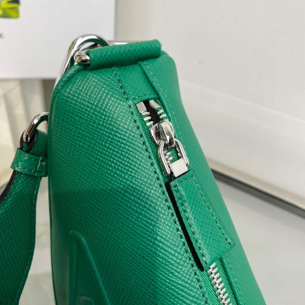 Prada Saffiano Prada Triangle bag 2VH155 Green