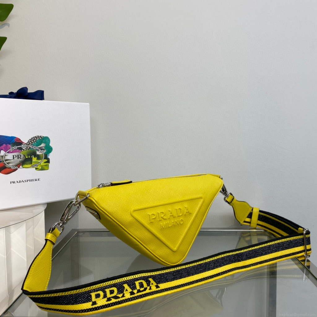 Prada Saffiano Prada Triangle bag 2VH155 Yellow