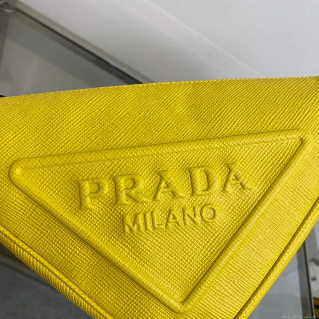 Prada Saffiano Prada Triangle bag 2VH155 Yellow