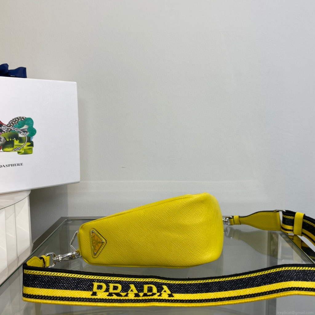 Prada Saffiano Prada Triangle bag 2VH155 Yellow