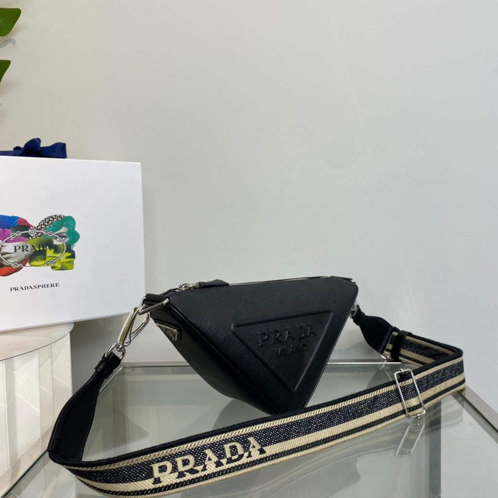 Prada Saffiano Prada Triangle bag 2VH155 Black