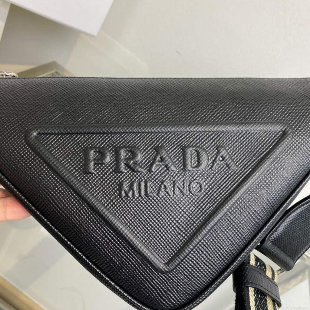 Prada Saffiano Prada Triangle bag 2VH155 Black