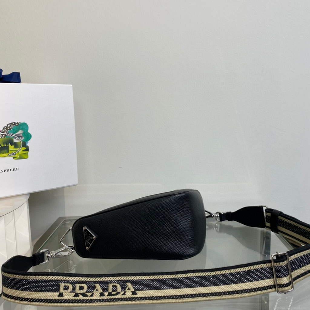 Prada Saffiano Prada Triangle bag 2VH155 Black