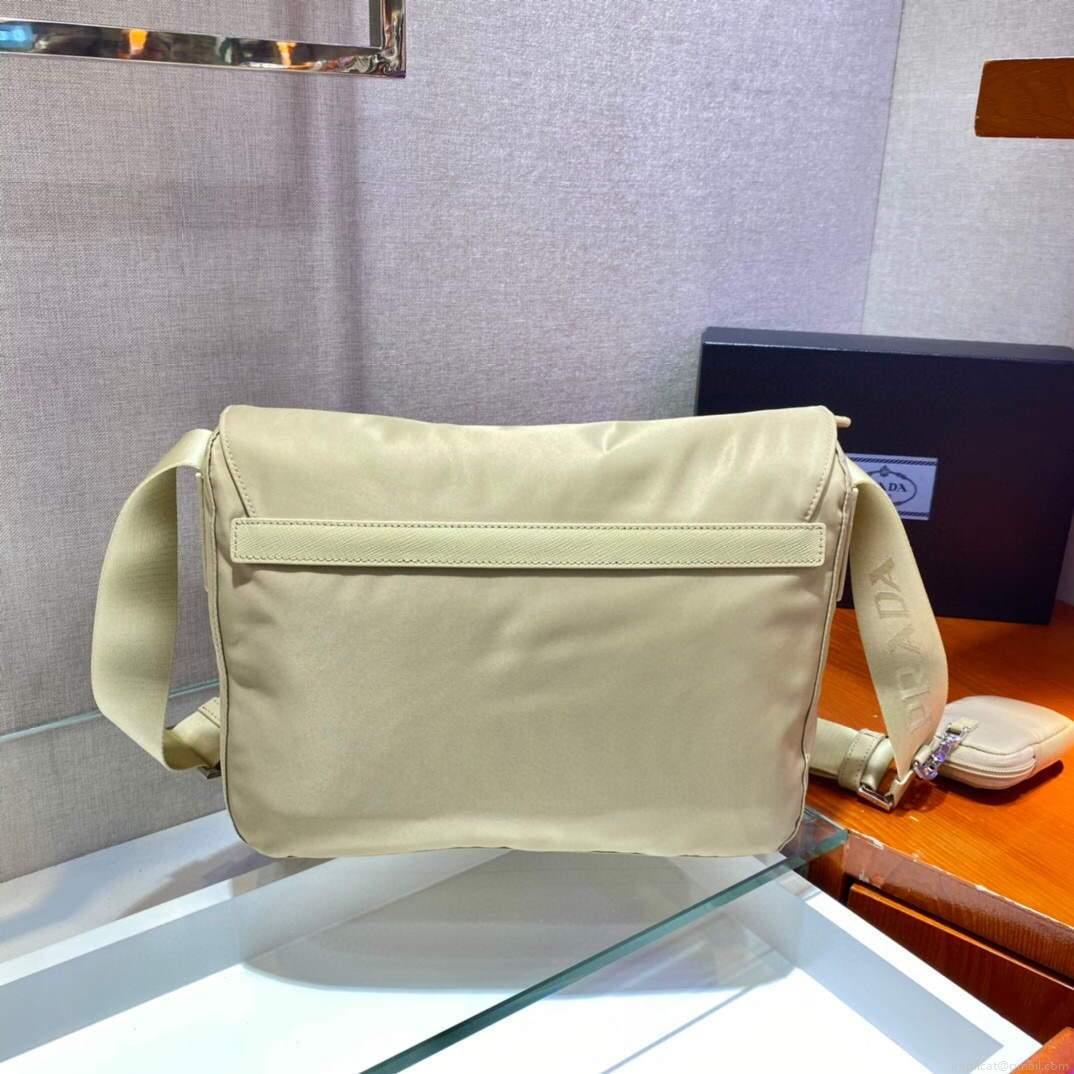 Prada Medium Nylon Shoulder Bag 1BD671 Apricot