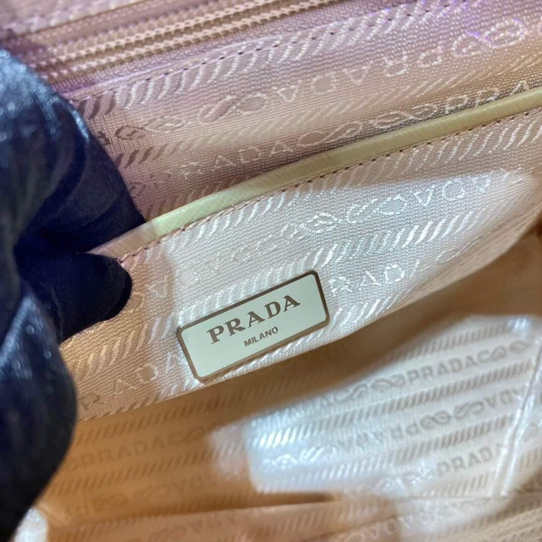 Prada Medium Nylon Shoulder Bag 1BD671 Apricot
