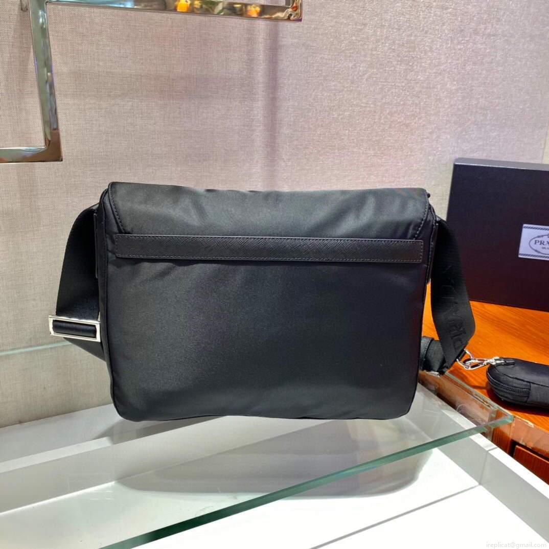Prada Medium Nylon Shoulder Bag 1BD671 Black