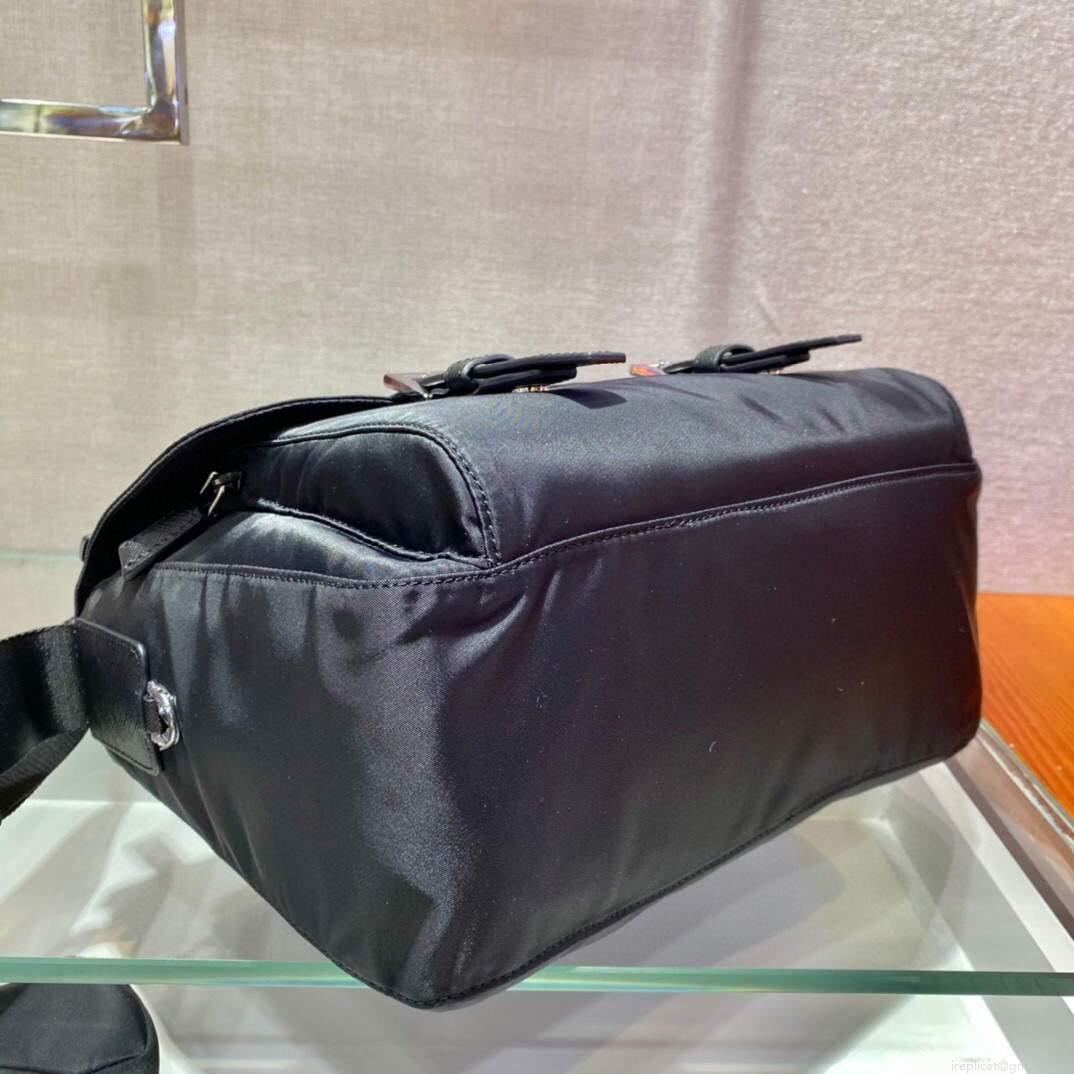 Prada Medium Nylon Shoulder Bag 1BD671 Black