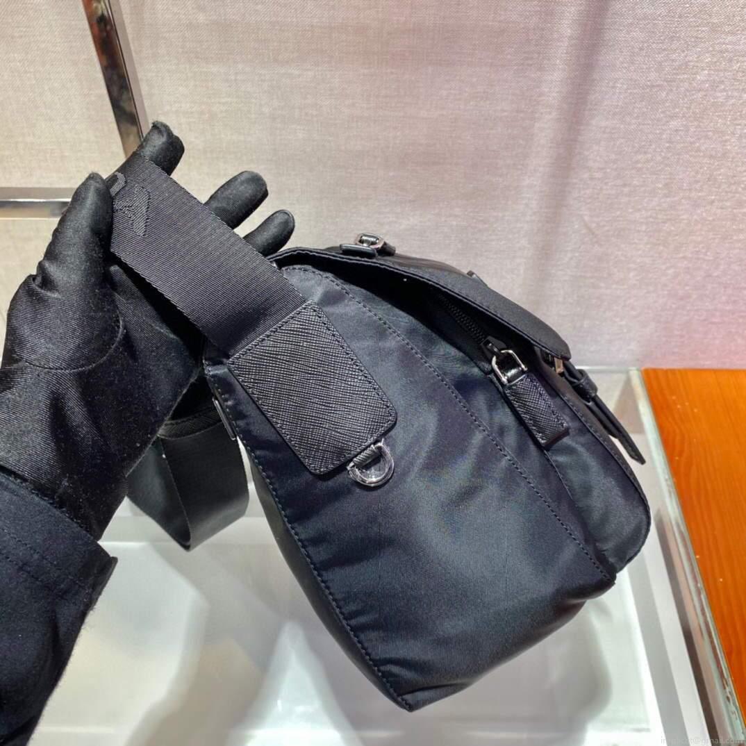 Prada Medium Nylon Shoulder Bag 1BD671 Black