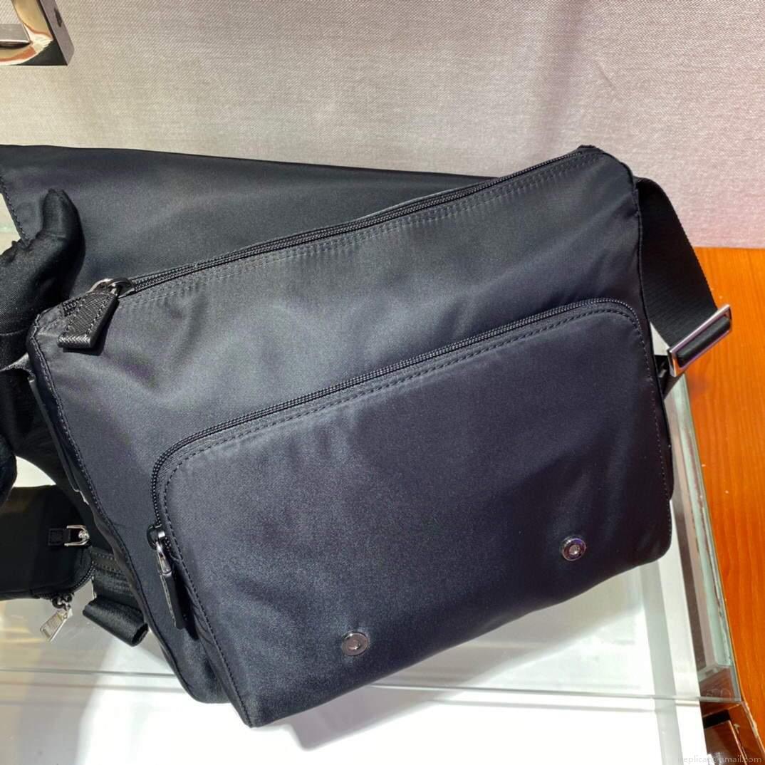 Prada Medium Nylon Shoulder Bag 1BD671 Black