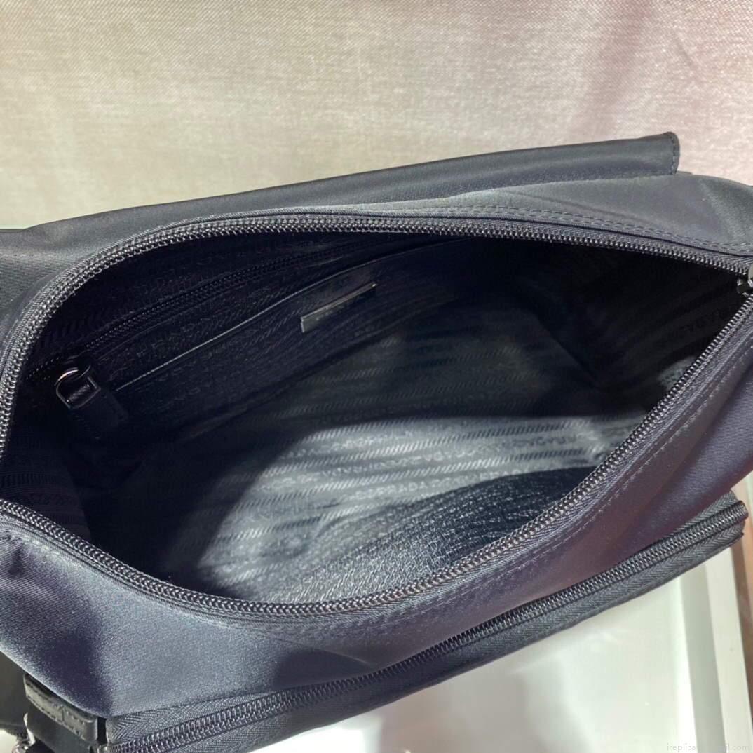 Prada Medium Nylon Shoulder Bag 1BD671 Black