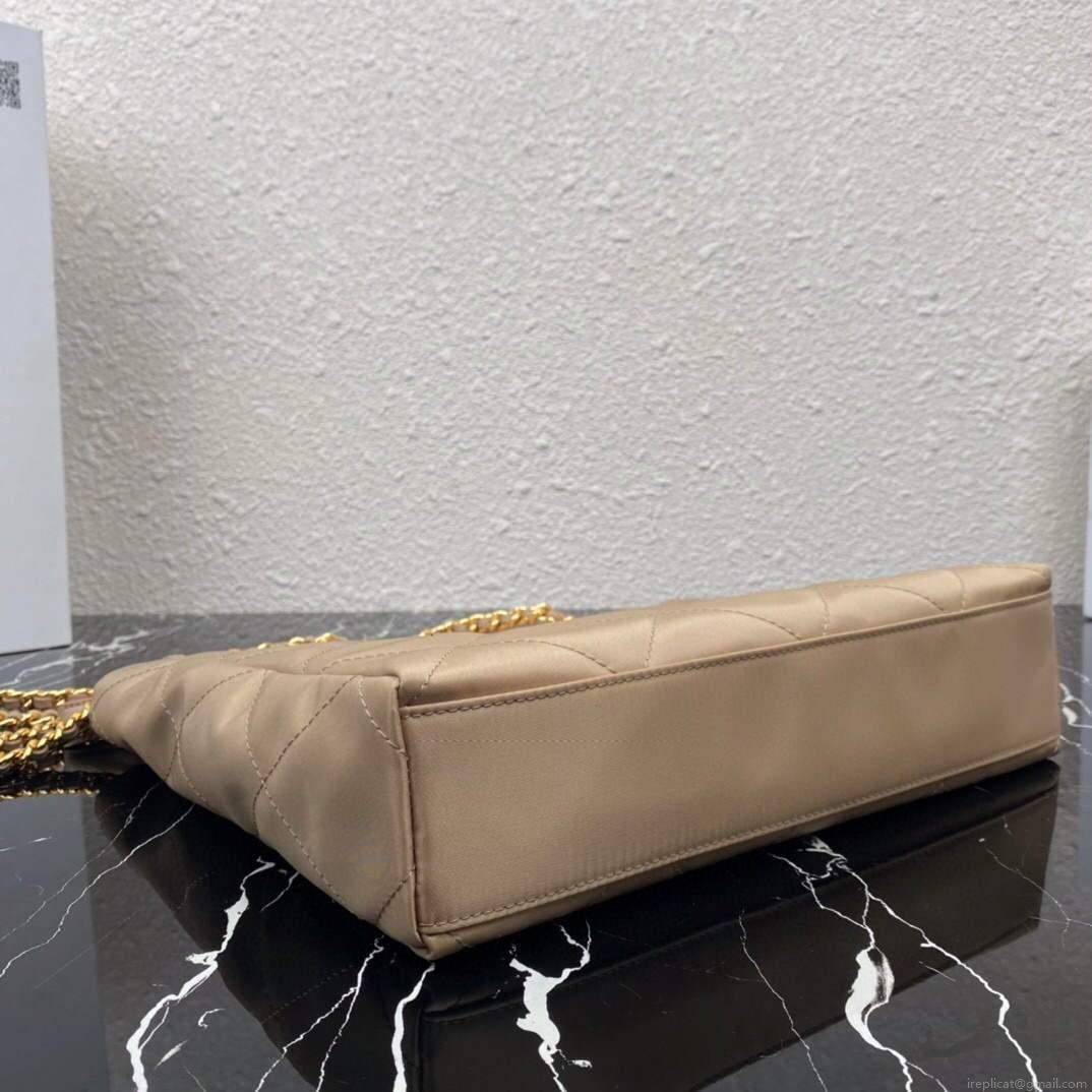 Prada Nylon Vintage Chain Stray Bag 1BD621 Apricot