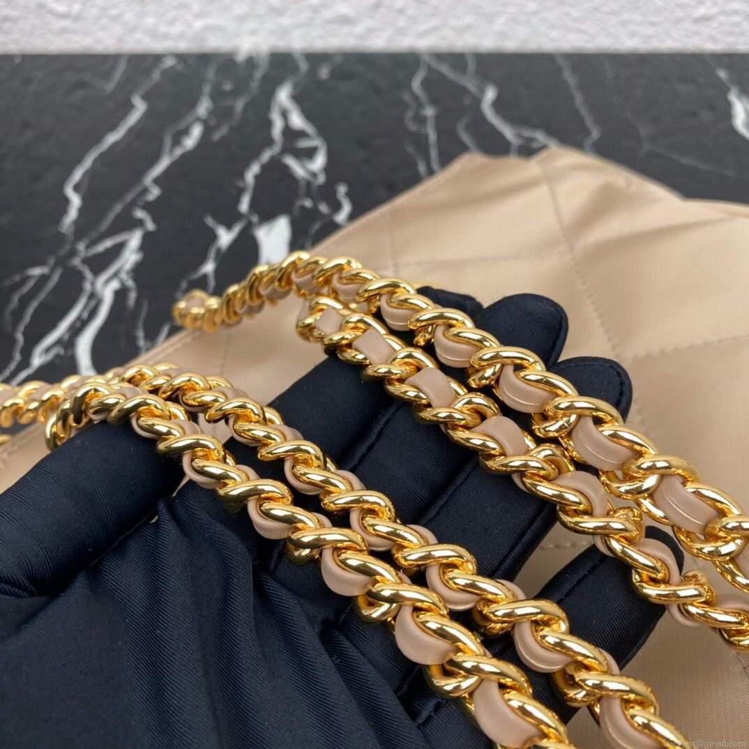 Prada Nylon Vintage Chain Stray Bag 1BD621 Apricot
