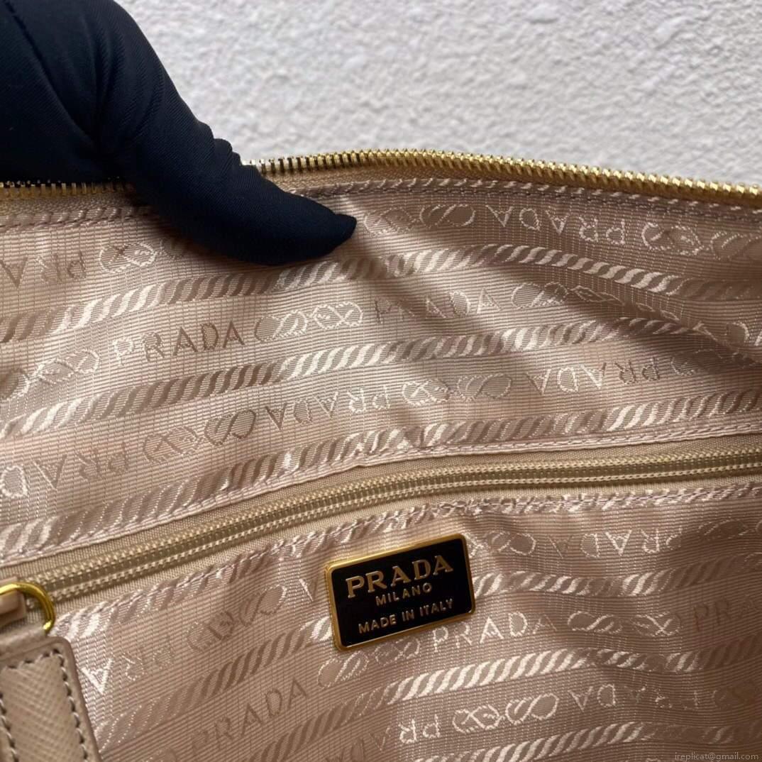 Prada Nylon Vintage Chain Stray Bag 1BD621 Apricot