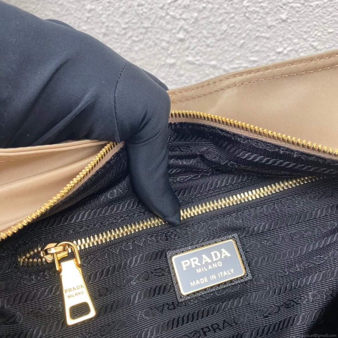 Prada Nylon Vintage Chain Stray Bag 1BD625 Apricot
