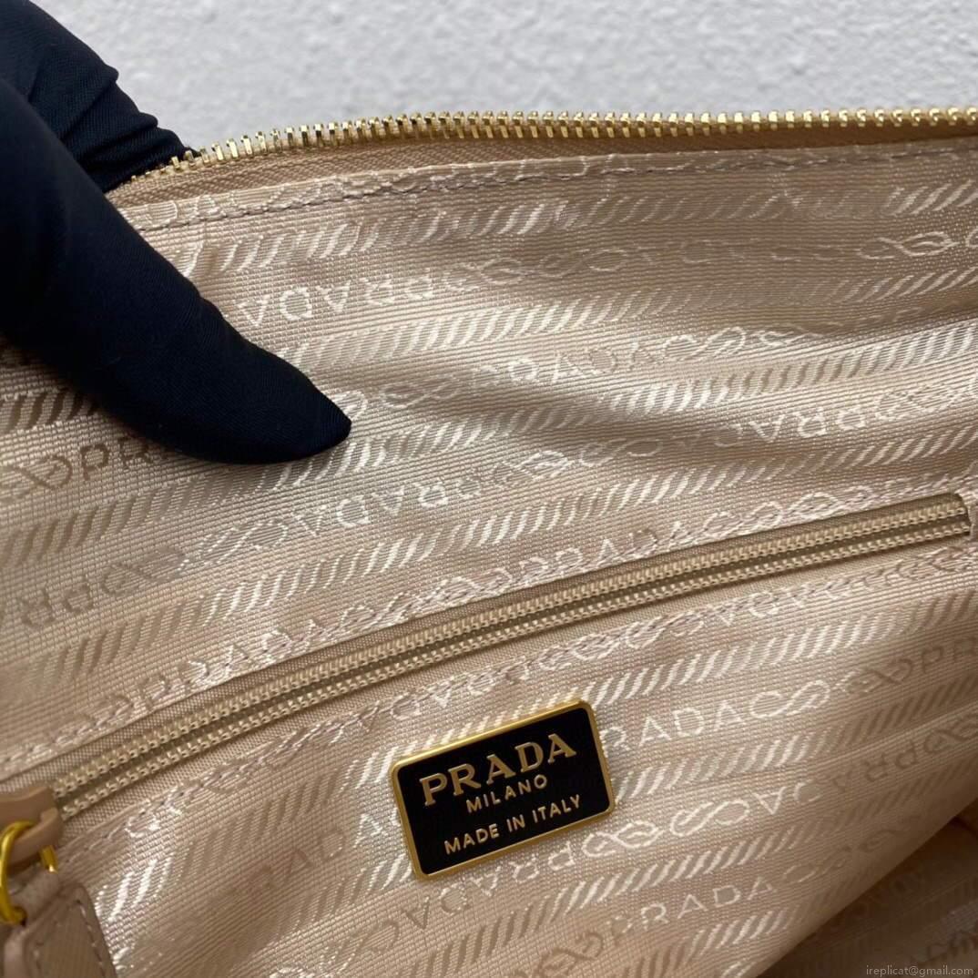 Prada Nylon Vintage Chain Stray Bag 1BD630 Apricot