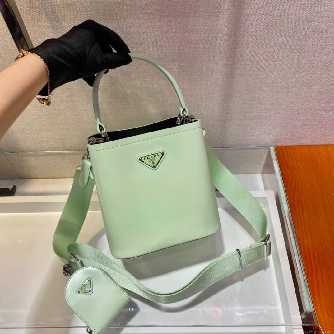 Prada Panier ostrich leather 1BA319 Bag Green